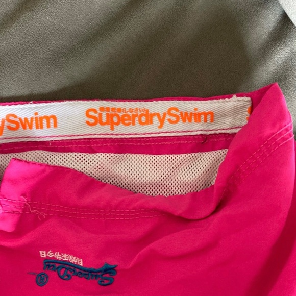 SuperDry Swim Trunks Pink Blue Bubblegum Summer Beach Fun - Picture 3 of 7